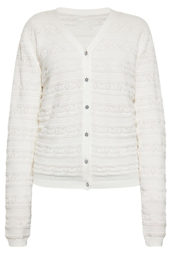 ALBEE damen strickjacke - wollweiss, XXL