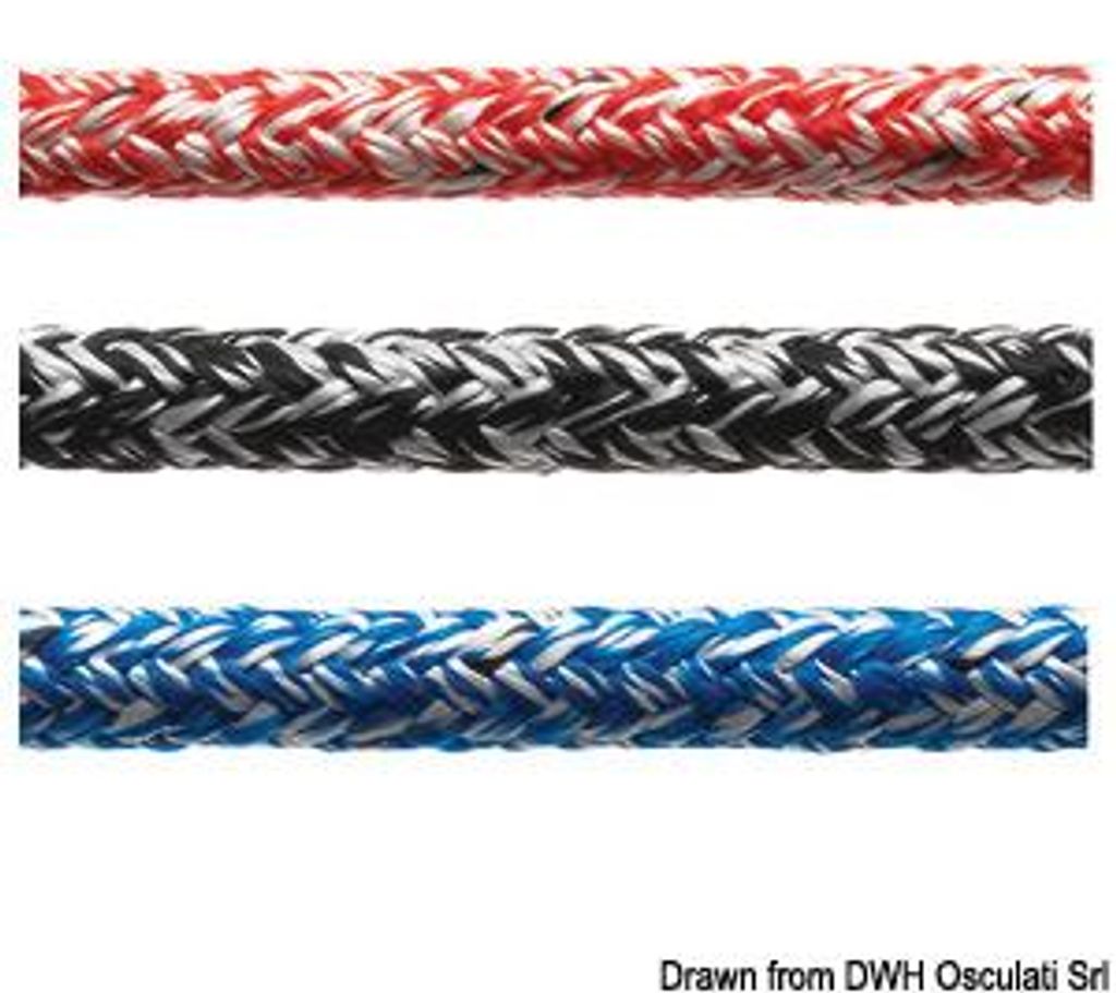 Marlow Excel Fusion 75 Geflecht, rot 8 mm Osculati 06.424.08RO