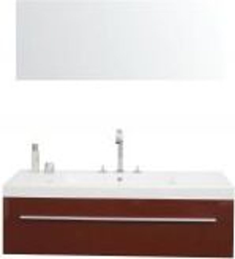 Jet-Line Badmöbel Waschtisch Bern in rot Badmöbel-Set hochglanz Waschbecken mit Unterschrank SoftClose Neu Design