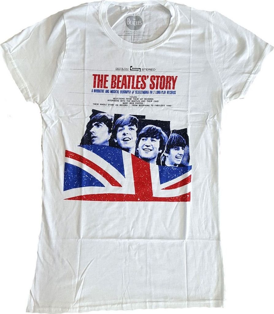 The Beatles - "Story" T-Shirt für Damen RO347 (XL) (Weiß)