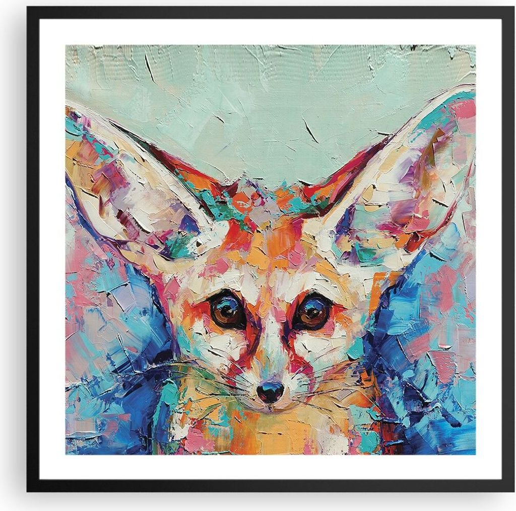 Gerahmtes Poster - Schwarzer Rahmen - Klein November Bunt - 60x60 cm - Wand Bild - Wanddeko - Wandbilder - Kunstposter - Wandposter - Bilderrahmen ...