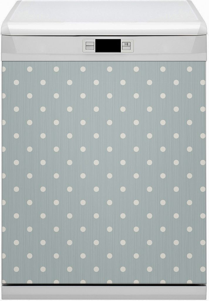 Dekorative Magnetmatte Küche Geschirrspüle 60x70 cm Magnet für Spülmaschine - Weiße Tupfen