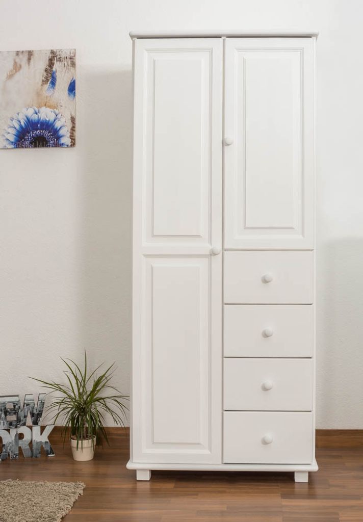 Kleiderschrank massiv weiss