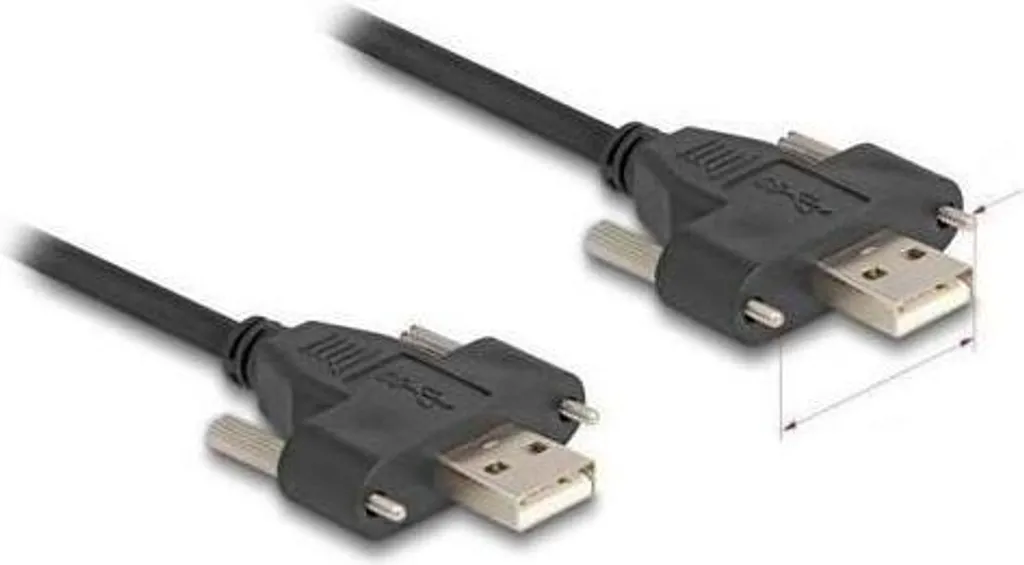 Cordon USB Type A mâle 1m DeLOCK 80479 noir pour transfert de données