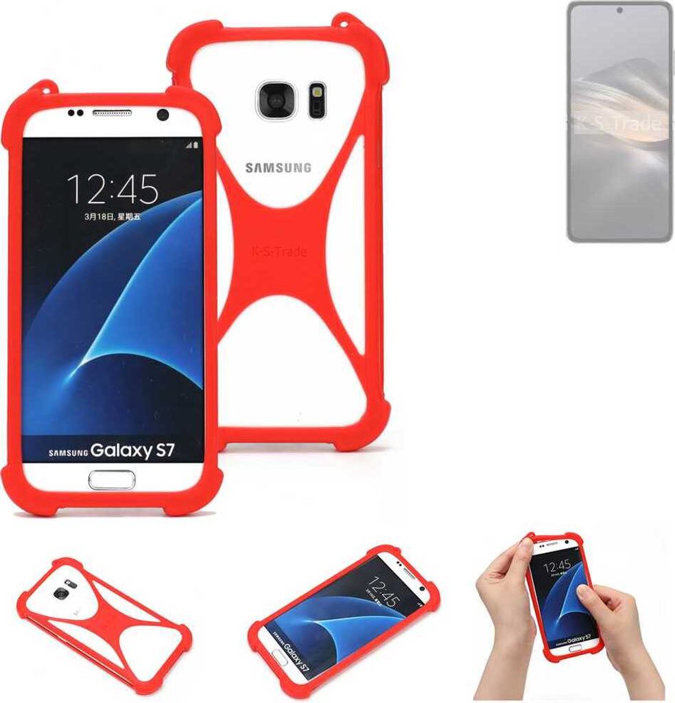 K-S-Trade Handy-Hülle kompatibel mit Huawei Pocket 2 Schutz-Hülle Bumper Silikon Schutz Hülle Cover Case Silikoncase Silikonbumper TPU Softcase