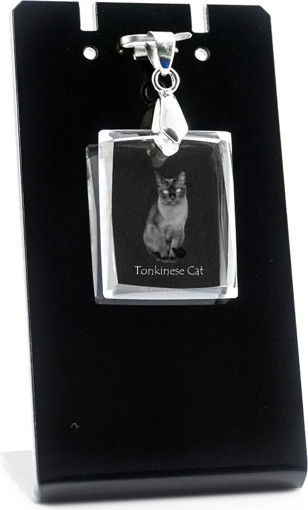 Edizione Limitata Art-Dog: Ciondolo Cristallo Gatto Tonkinese 3D