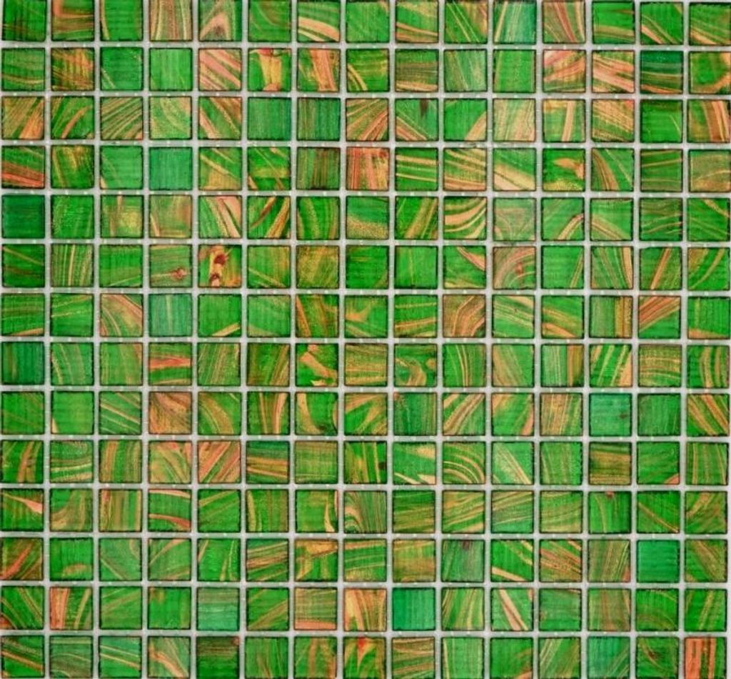 Glasmosaik Mosaikfliese helles Perlgrün Hellgrün Gold Produktbild 