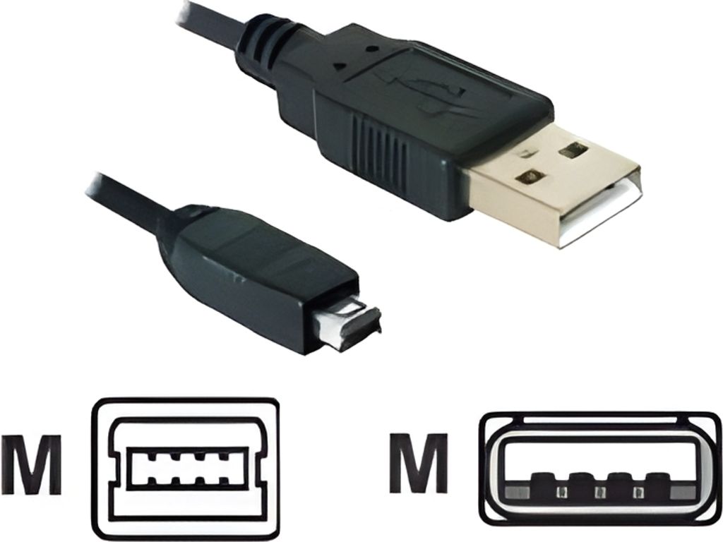 Delock 82208 USB Kabel Delock A -> mini 4Pin St/St 1.50m Immagine del prodotto 