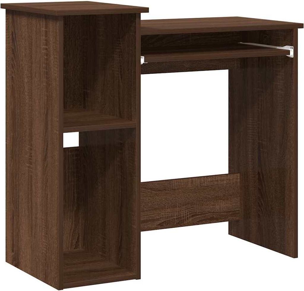 Schreibtisch mit Regal Braun Eichen-Optik 84x40x78 cm