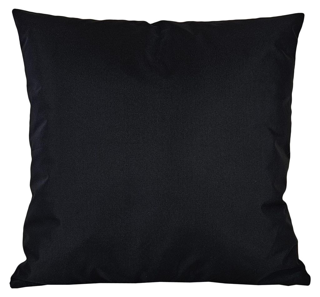 JACK 45x45cm Outdoor Lounge Kissen Dekokissen inkl. XXL-Füllung Wasserabweisend Sitzkissen Garten Stuhl Lotus Effekt, Farbe:Schwarz