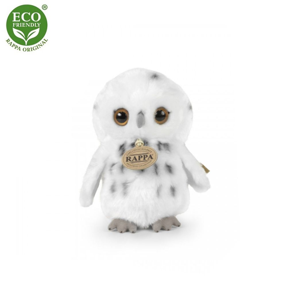 RAPPA Plyšový vták sova biela 18 cm ECO-FRIENDLY Obrázok produktu 