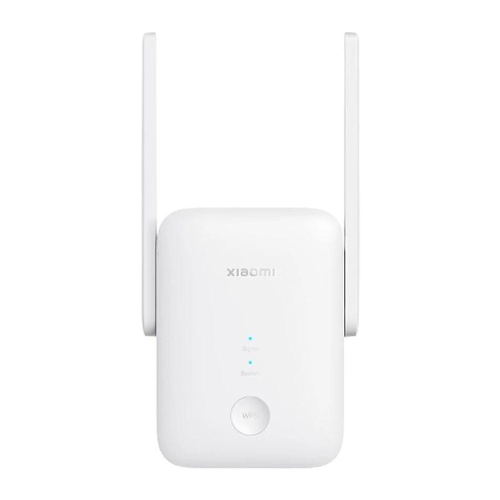 A white Xiaomi Range Extender AX1500 is shown against a plain white background.