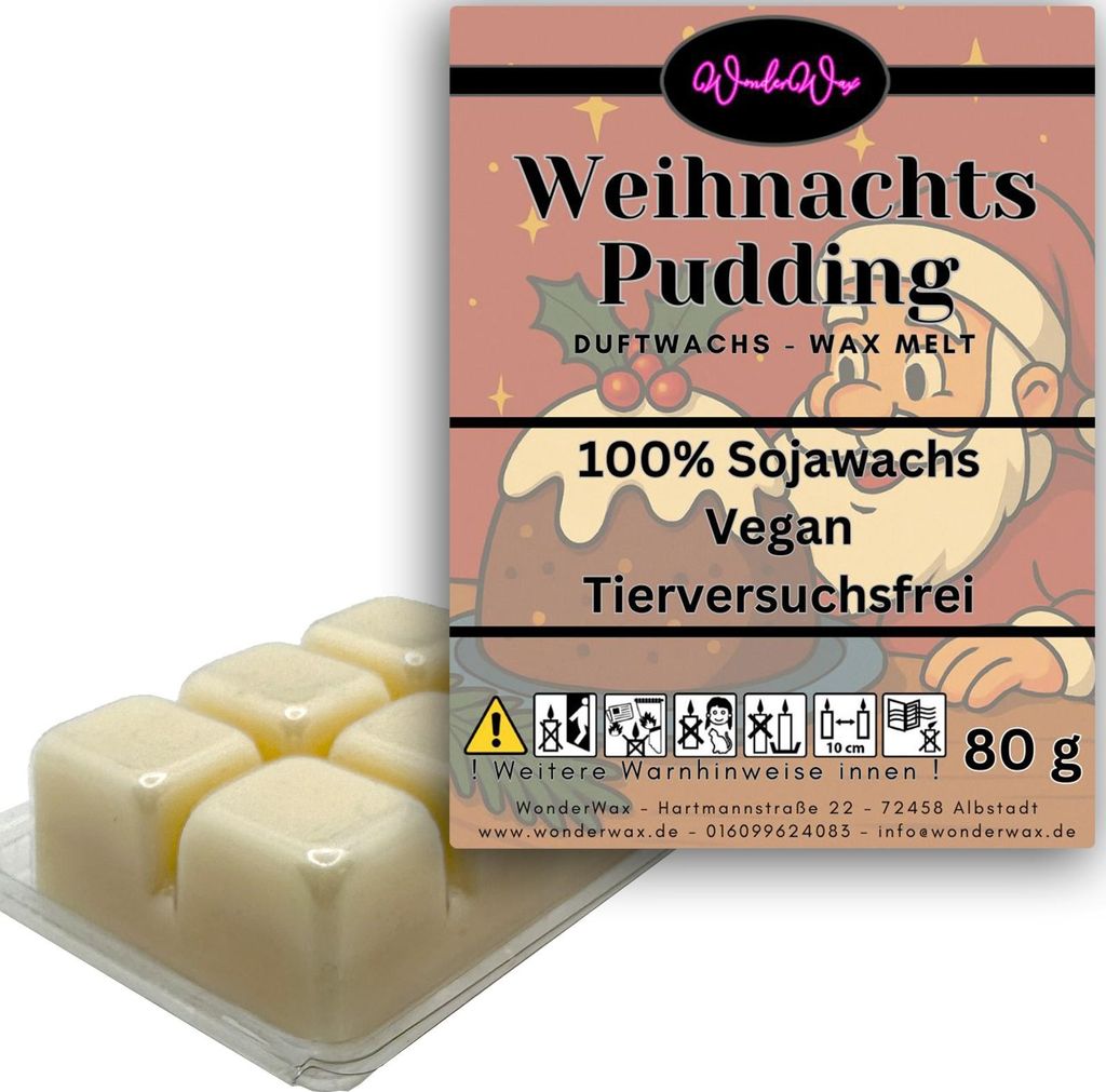 WonderWax Duftwachs Weihnachten Wax Melts für Duftlampe, 6 Würfel Duftmelt Wachsmelt Sojawachs Duftwachs Würfel für Raumdüfte, Wachs Duftöl W...