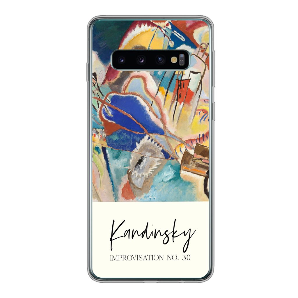MuchoWow Handyhülle Schutzhülle Hülle für Samsung Galaxy S10 Improvisation Nr. 30 - Wassily Kandinsky - Kunst Silikon Softcase Handy Hülle -...