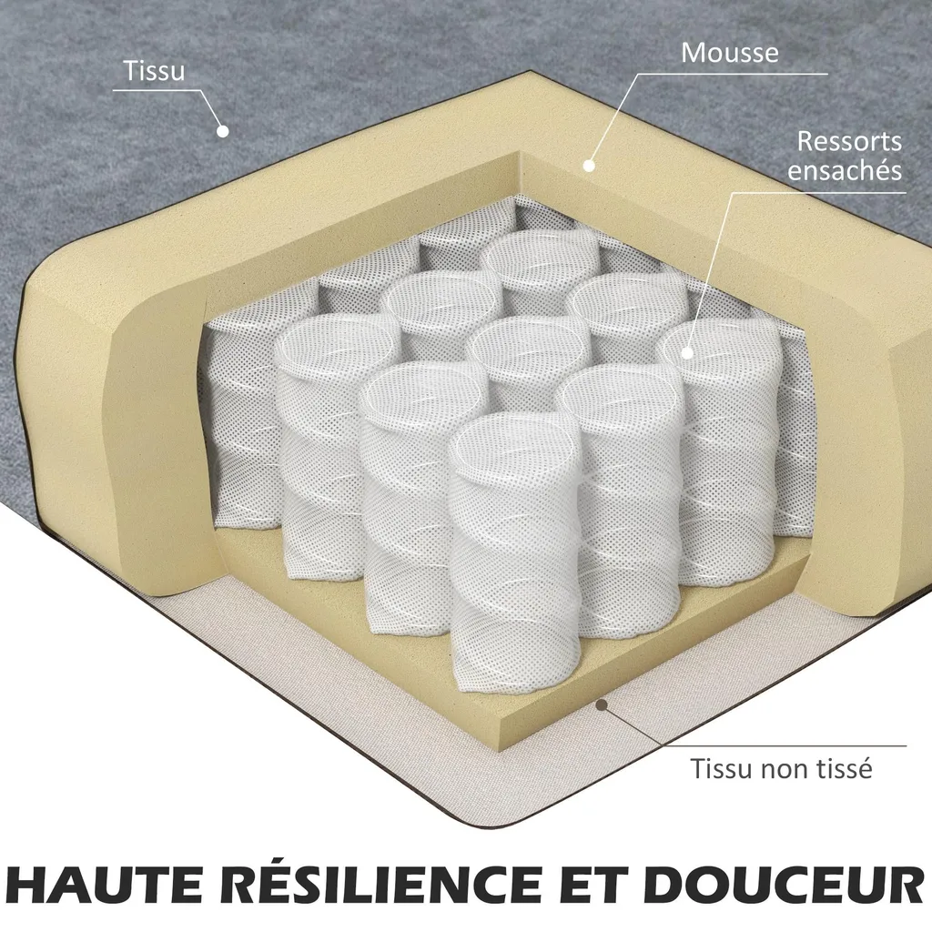 Canapé d'angle gris 3 places modulable pour optimiser l'espace salon