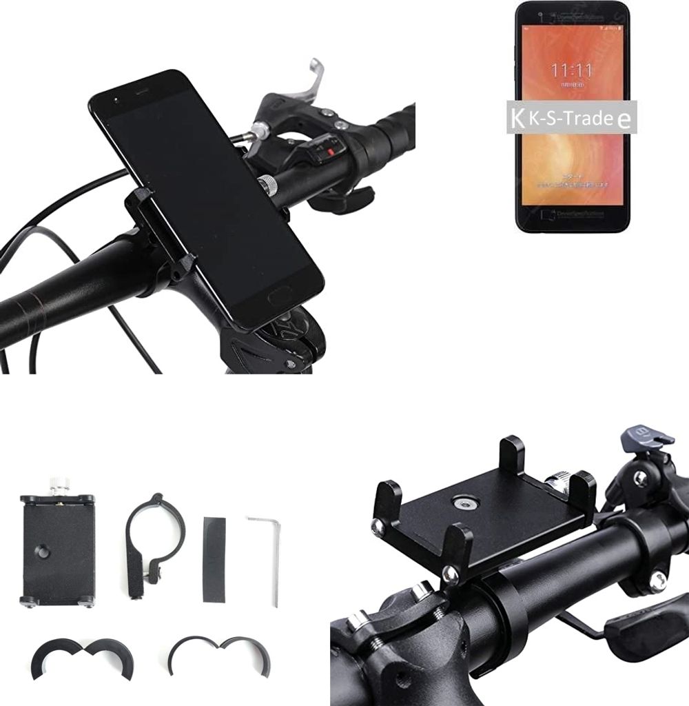 K-S-Trade Handyhalterung für das Fahrrad kompatibel mit LG Electronics V50S ThinQ Halter Lenkstange Fahrradhalterung Motorrad Bike Mount Befestigung