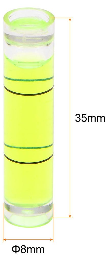 15 Stš¹ck Kleine Zylindrische Libellen 8x35mm PMMA Mini Horizontale Libelle Wasserwaage Messlayout Werkzeuge fš¹r Wohnmobil TV Bilderrahmen Auf...