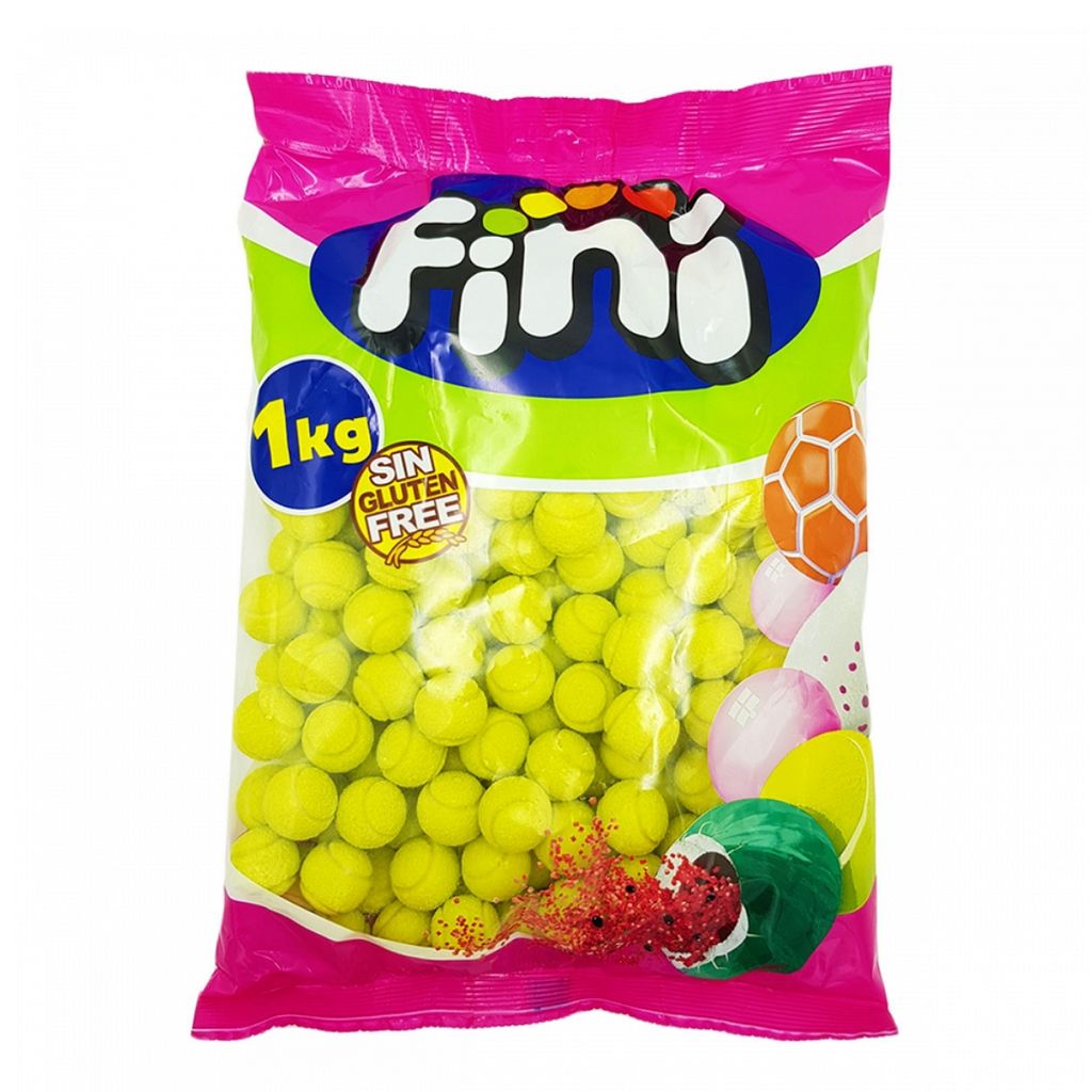 Bubble Gum Tennis Balls mit Zitronen Geschmack glutenfrei Produktbild 