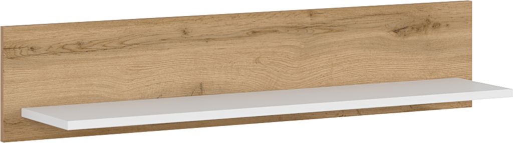 Konsimo Hängendes Regal zeitloses Design "DAMINO", Sandbraun, laminierte Möbelplatte, Modern, 100x21x20 cm