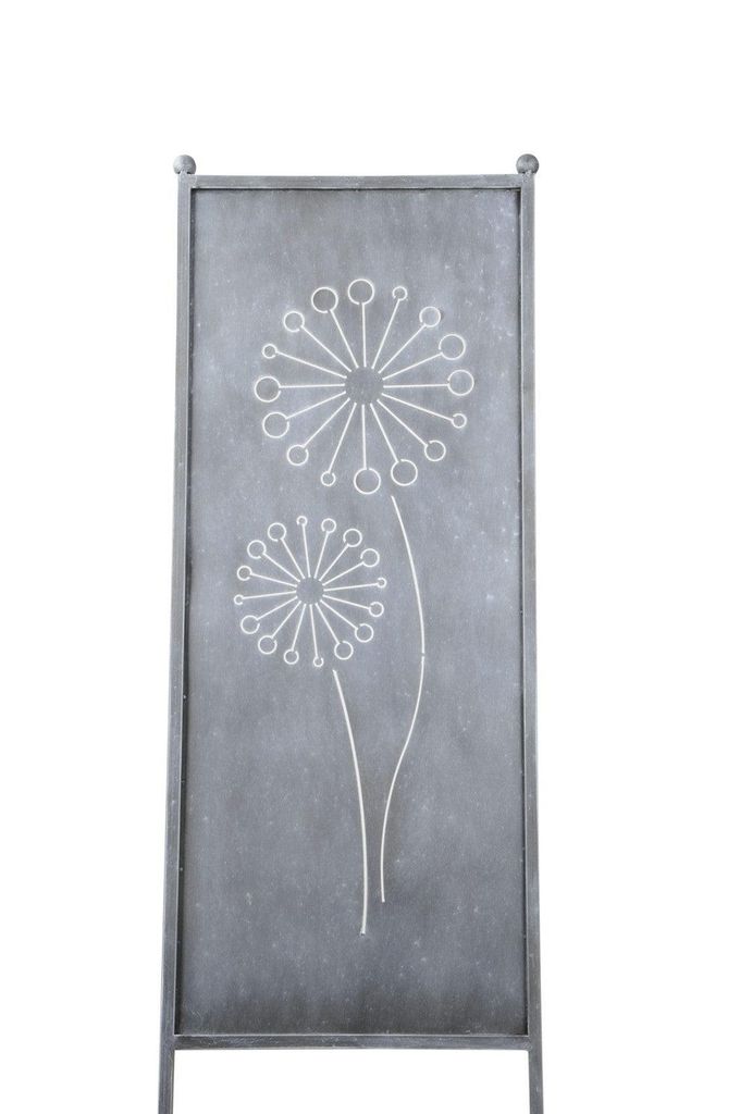 Stele Metall grau Sichtschutz "Pusteblume" H165cmxB52cm Produktbild 