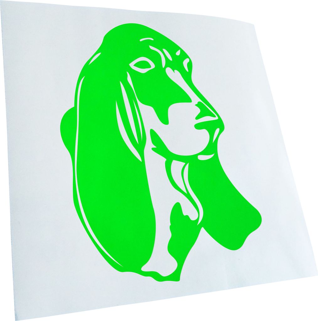 hauptsachebeklebt Kiwistar - Autoaufkleber - Basset Hound - Laufhund - Jagdhund Heckscheibe - Aufkleber für Auto Kfz Fahrrad, LKW, Truck Mofa