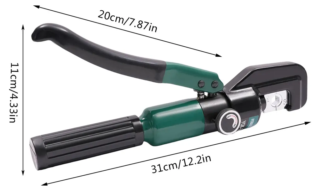 Presse hydraulique manuelle 60 kN, 8 matrices interchangeables, vert - 3