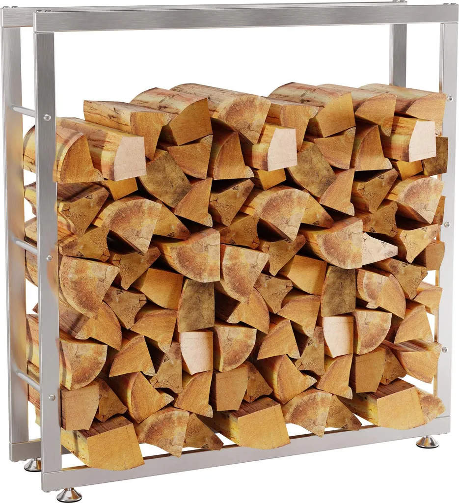 Supporto Legna Luxury CLP Keri V2 in Acciaio Inox - 150cm | Esclusivo - 10