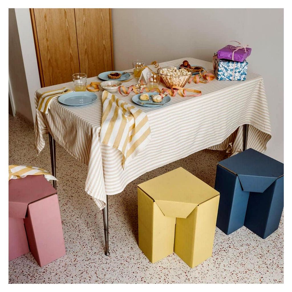 Hocker | Nachttisch | Beistelltisch - nachhaltig, minimalistisch, Germany (Blau)