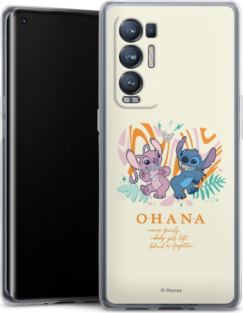 DeinDesign Handyhülle für Oppo Find X3 Neo Silikon Hülle Case Smartphone Schutzhülle Disney Offizielles Lizenzprodukt Lilo & Stitch