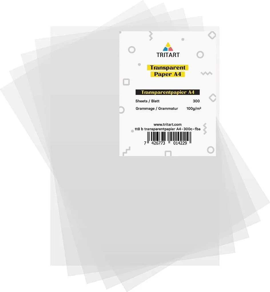 Papier Transparent Architecte A4 pour Imprimante - Pack de 300 Feuilles