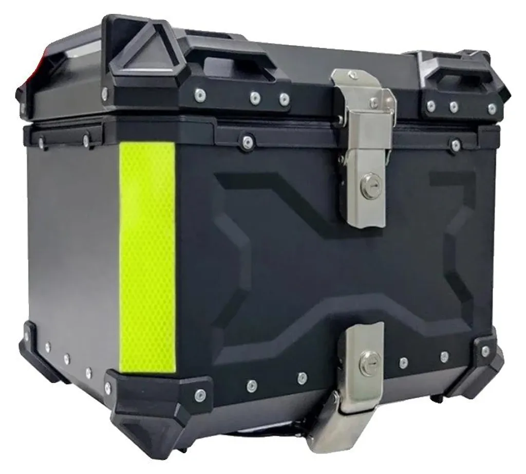 Coffre de Moto Antivol et Imperméable 45L - Top Case Noir Série X-45L