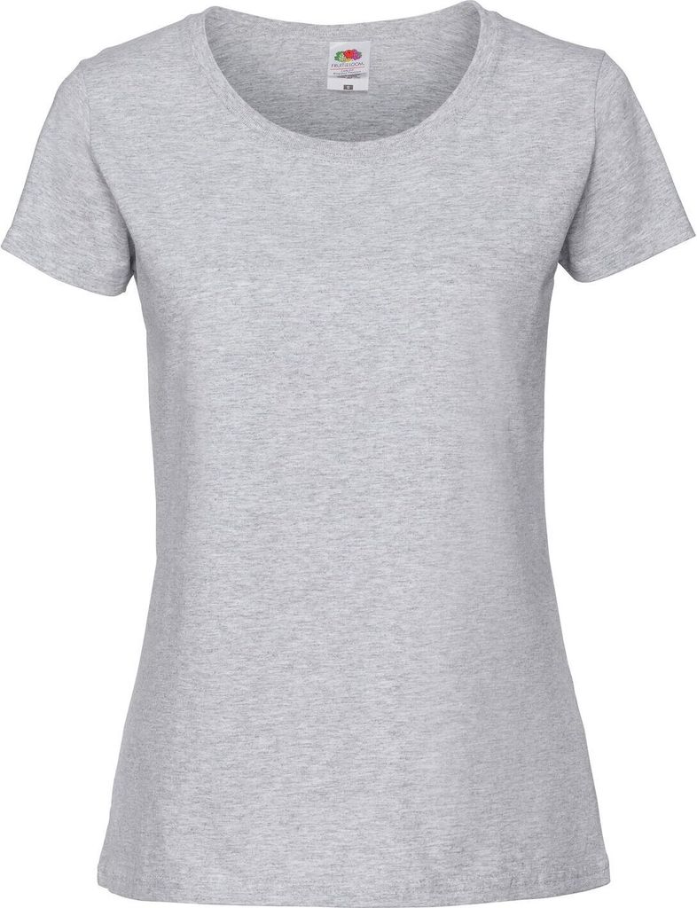 Fruit Of The Damen T-Shirt, enganliegend RW5975 (XS) (Grau meliert)