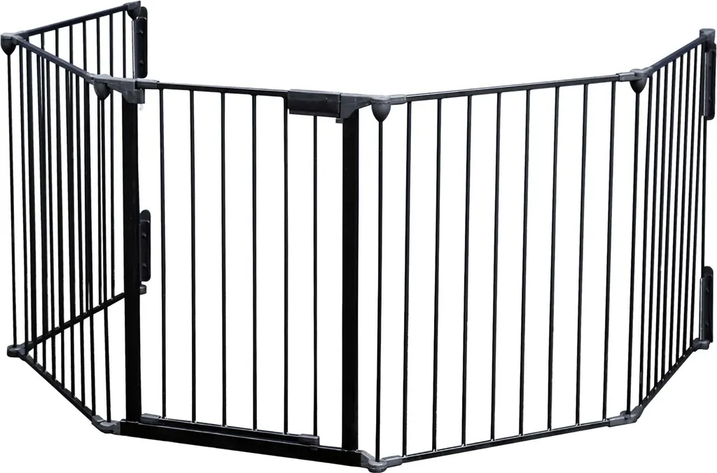 Barrière de cheminée Wiltec XL 310 cm avec portillon et fixation murale