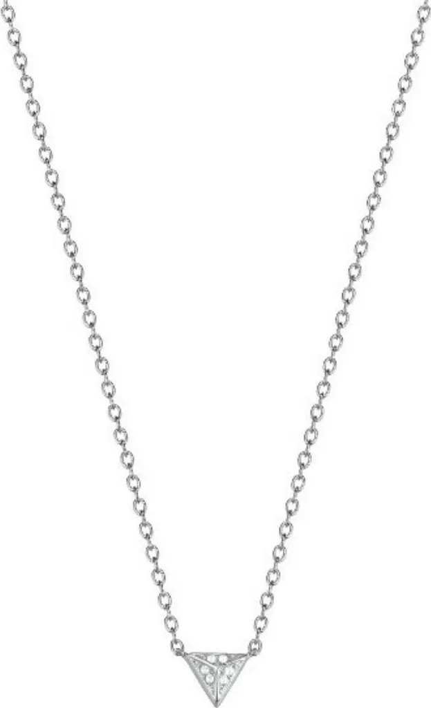 Collier ras de cou Femme Esprit en maille fine 40cm Argent Chic