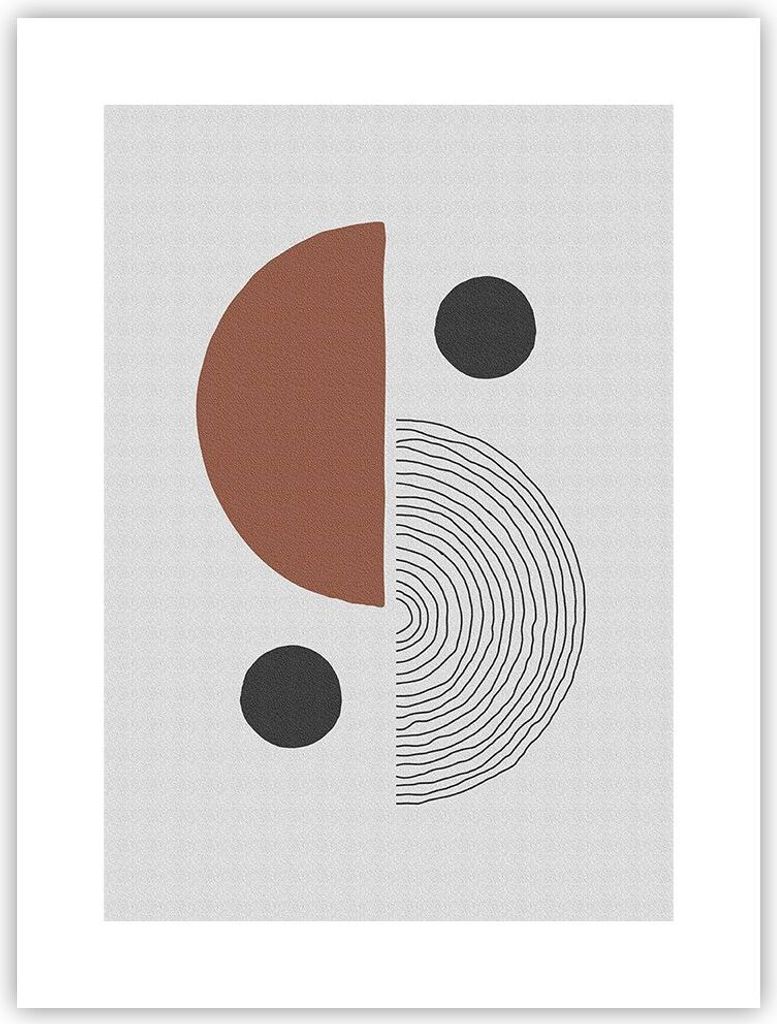 Poster - Poster ohne Rahmen - Abstraktion Figuren Geometrisch - 30x40 cm - Wand Bild - Wanddeko - Wandbilder - Kunstposter - Wandposter - Bilder - ...