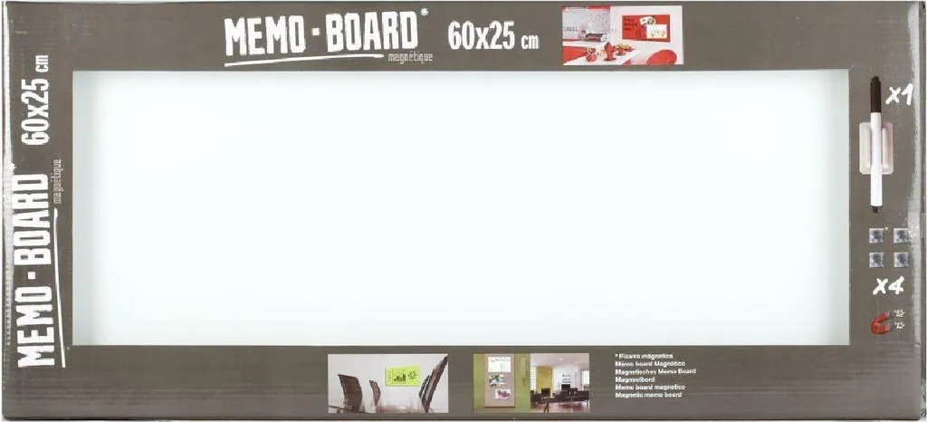 Organiseur mural 25x60 cm Ceanothe pour bureau et cuisine coloris blanc