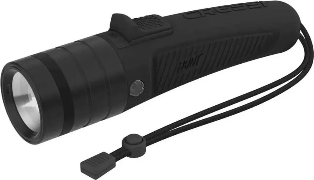 Torche de Plongée Cressi Hunt Noire avec Faisceau Puissant de Chasse