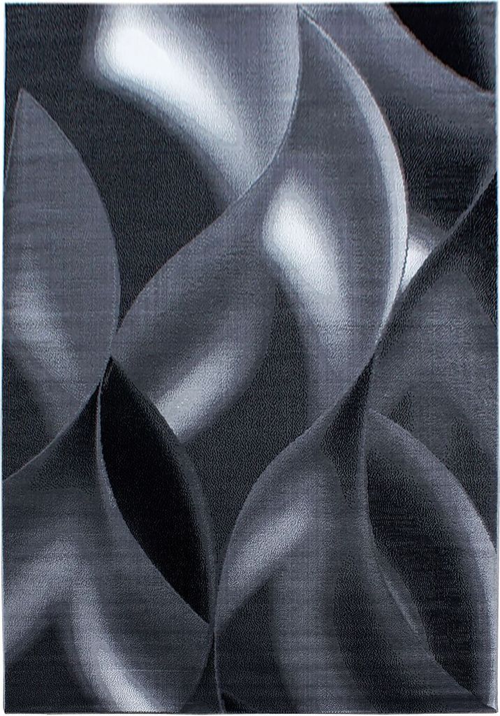 Kurzflor Teppich Pago rechteckig, Farbe: Schwarz, Größe:120x170 cm