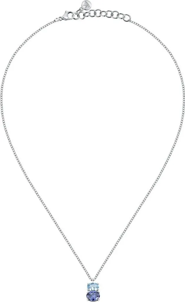 Collier moderne avec zirconium colori SAVY15 - Bijou élégant et brillant