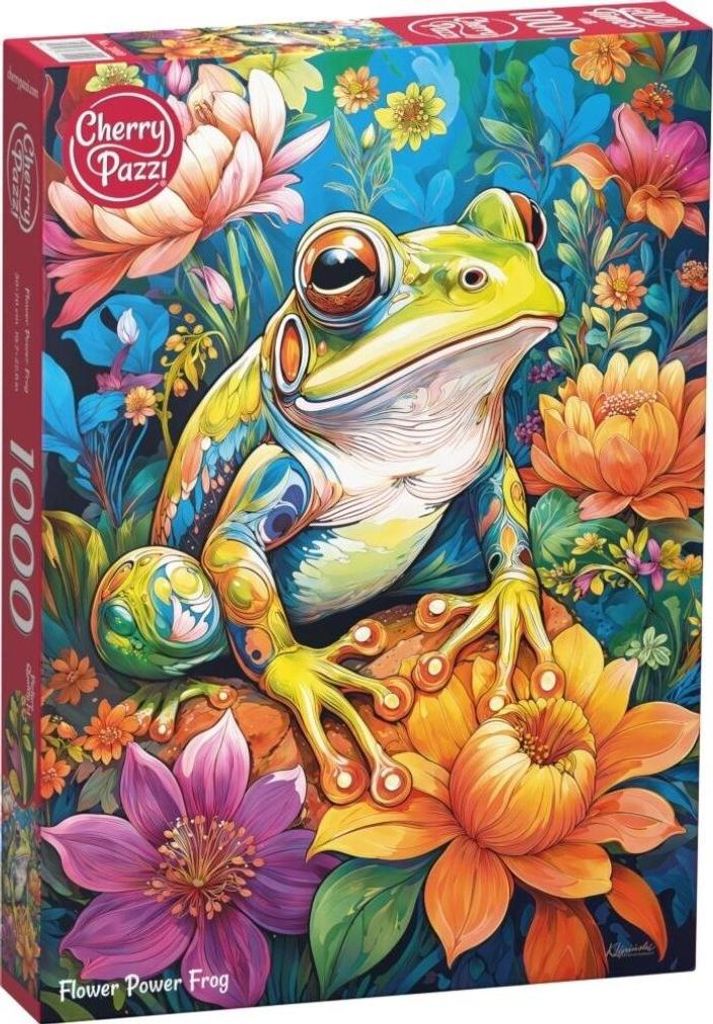 CHERRY PAZZI Puzzle Blumenfrosch 1000 Stü ck Produktbild 