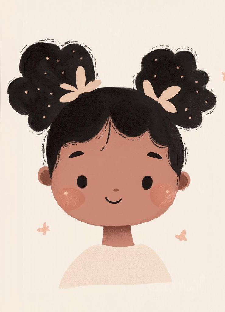 Plakat 13x18cm Muster für Kinder, Mädchen fürs Zimmer - Lächeln