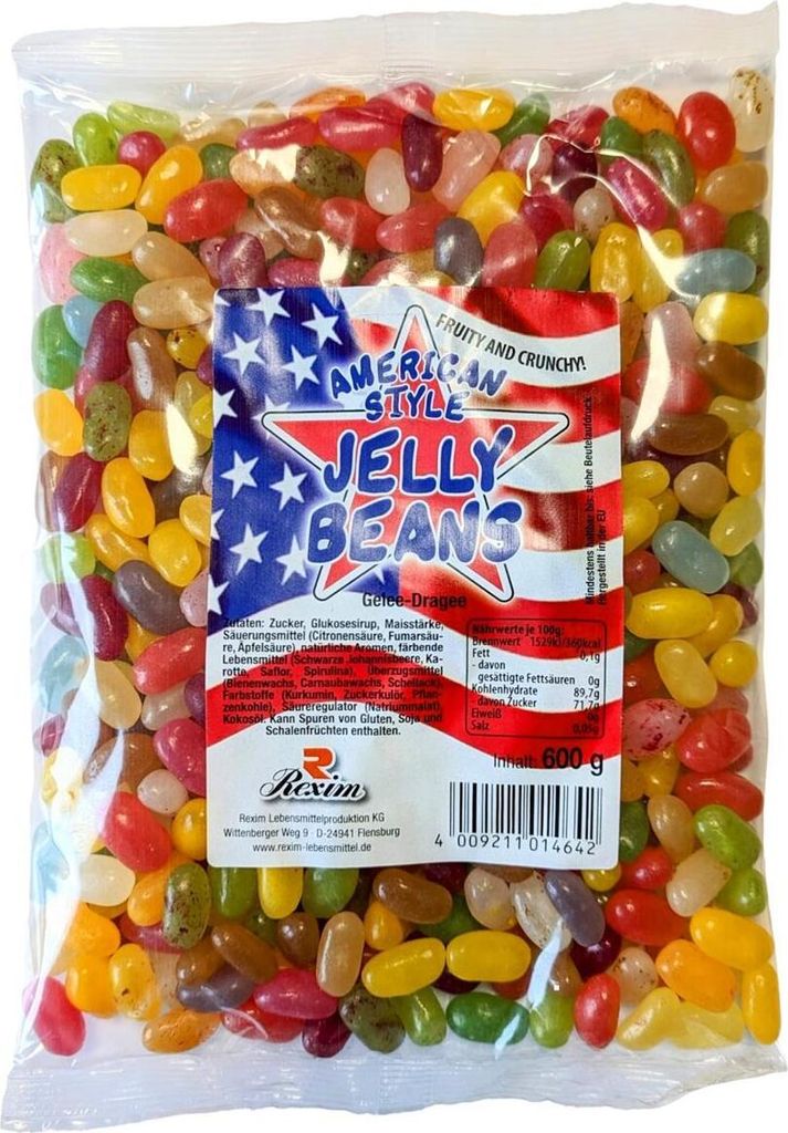 Rexim American Style Jelly Beans, Fruity and Crunchy, 600g Produktbild 