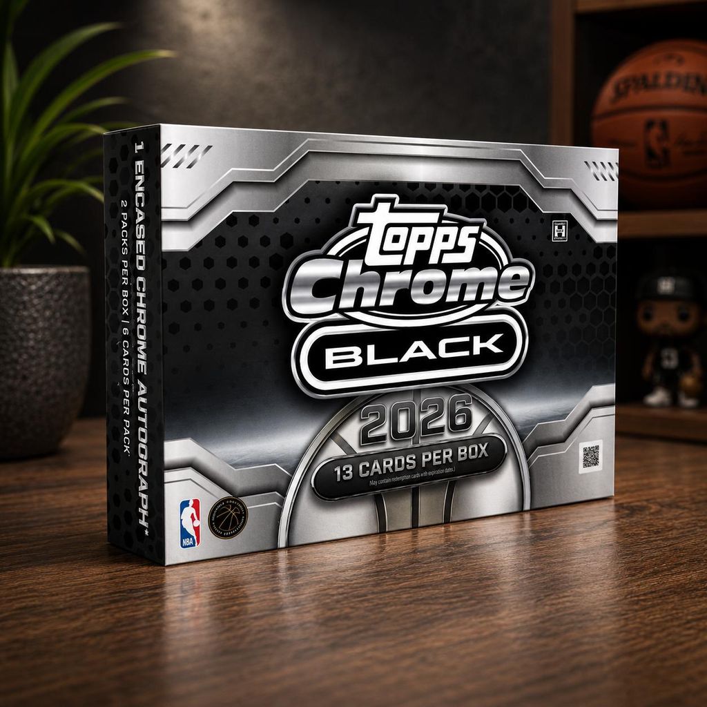 2026 Topps Chrome Black Basketball Hobby Box Englisch Produktbild  KI-generiertes Bild