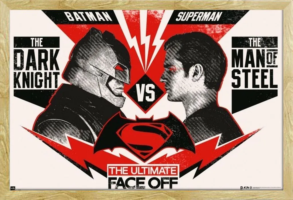 Protégez votre Poster Batman vs Superman avec le Cadre Shinsuke en Hêtre
