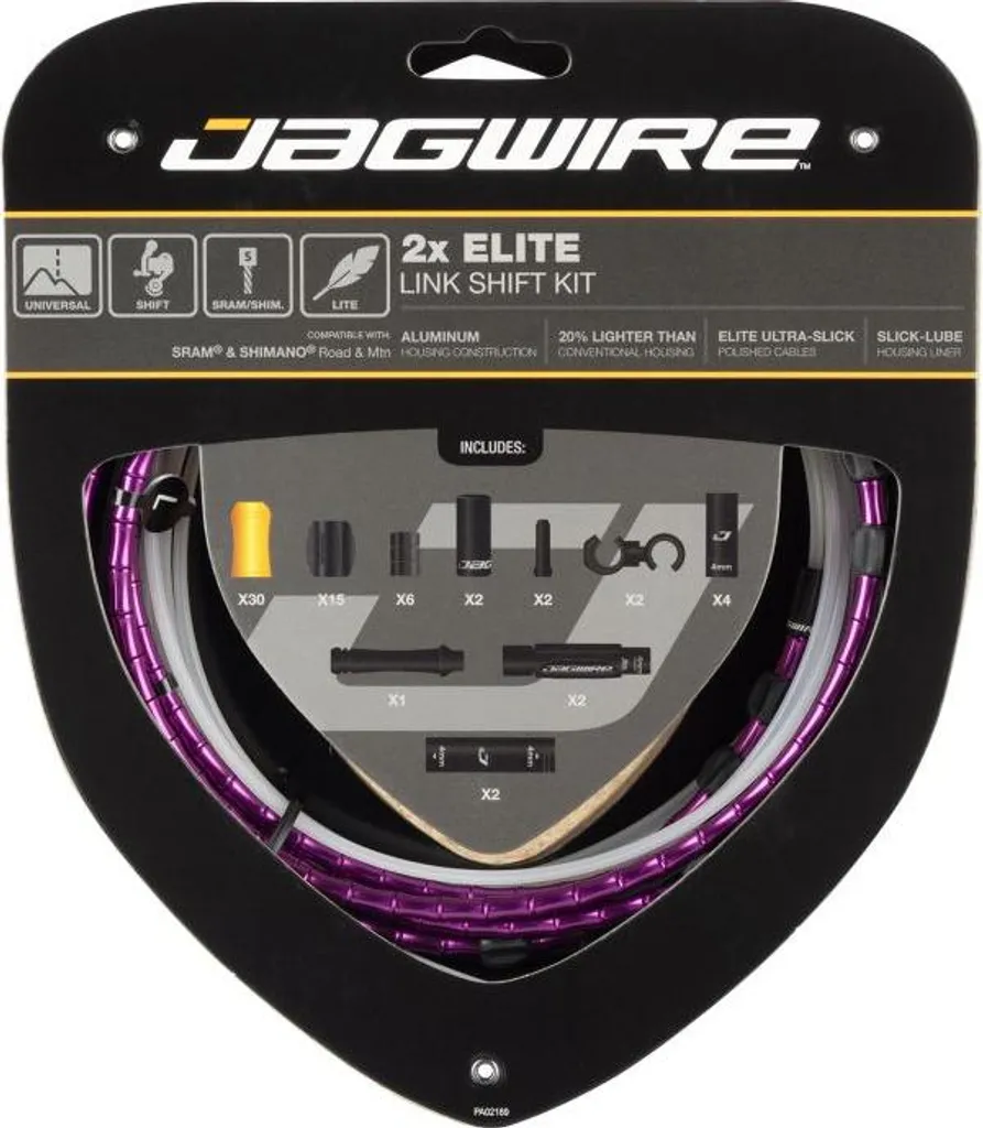 Gaine de dérailleur Jagwire Elite Link Purple pour transmission vélo 2x11v