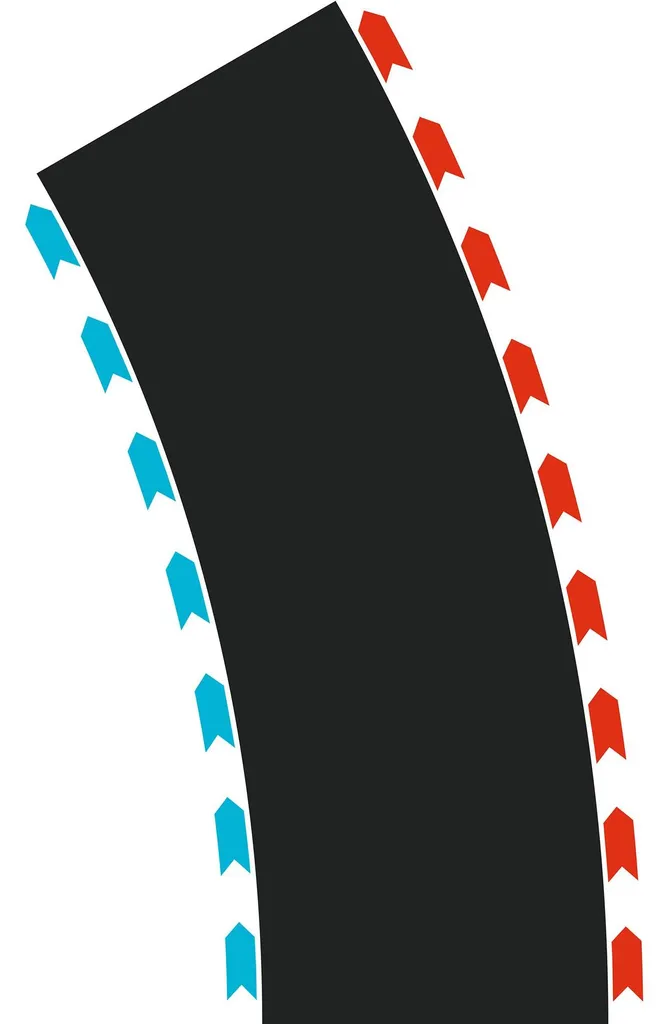 Courbes Carrera Rayon 2 de 30 Degrés avec 4 Rails de Virage à Gauche et Droite