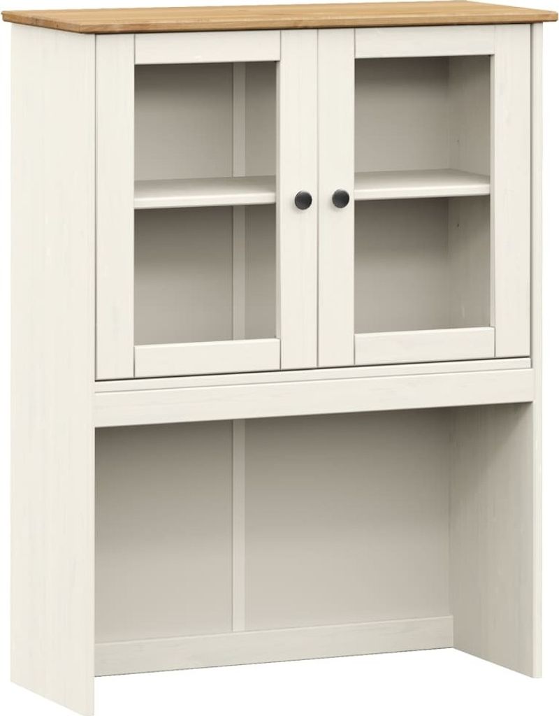 vidaXL Kredens z nadstawką VIGO biały 78x30x100 cm lite Zdjęcie produktu 