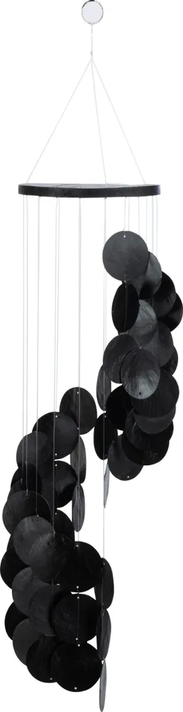 J-Line Carillon Écaille Coquille Noir - Objet Déco Artisanat d'Art