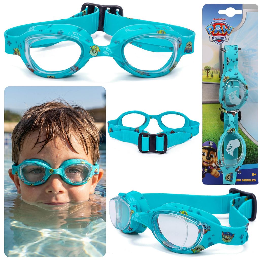 Paw Patrol verstellbare Schwimmbrille für Kinder, Anti-Fog, Silikon-Schwimmbrille für Jungen