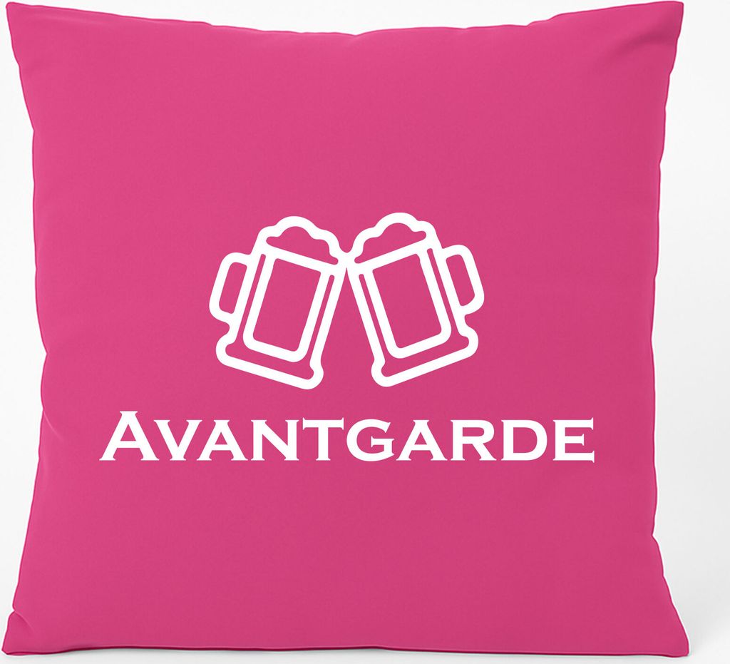 Huuraa Kissen Avantgarde Schützenfest 40x40cm mit Füllung Fuchsia Baumwolle Dekokissen Geschenkidee